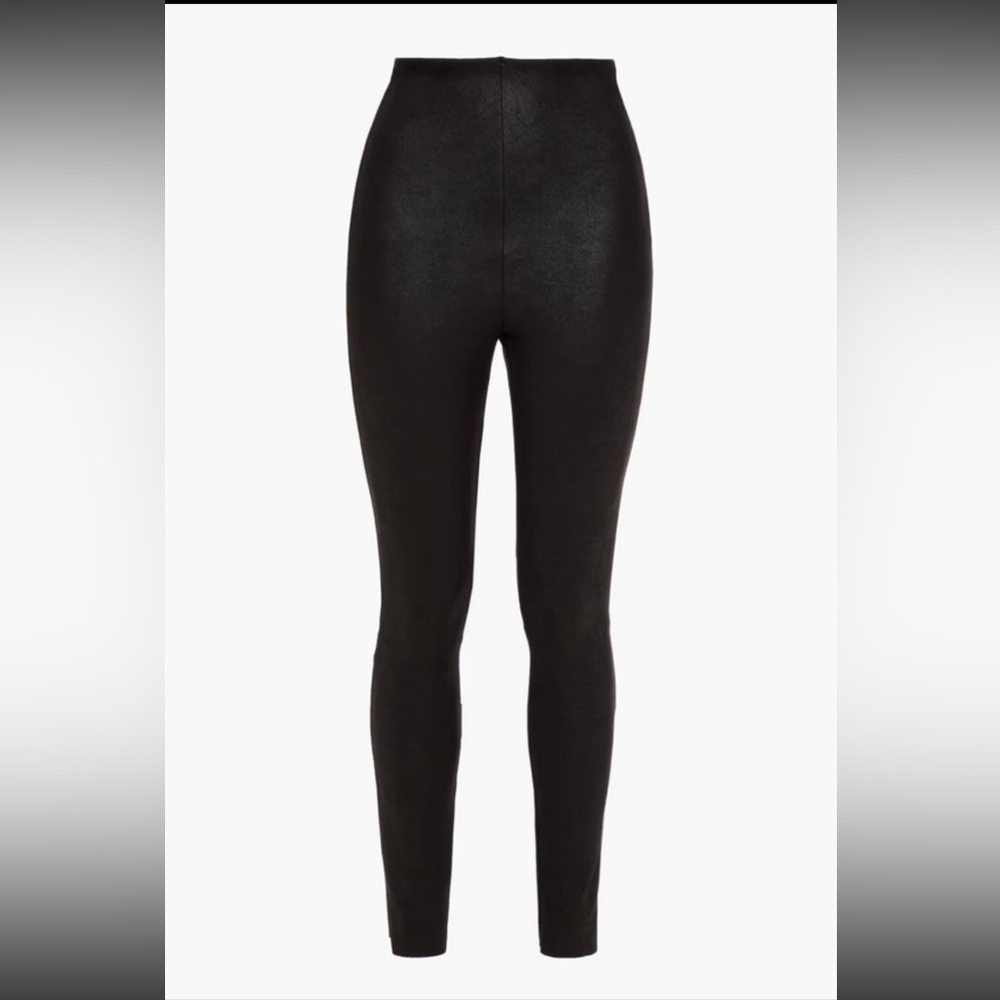 Commando Womens Black Faux Leather Suede Leggings, Size Small, BNWT